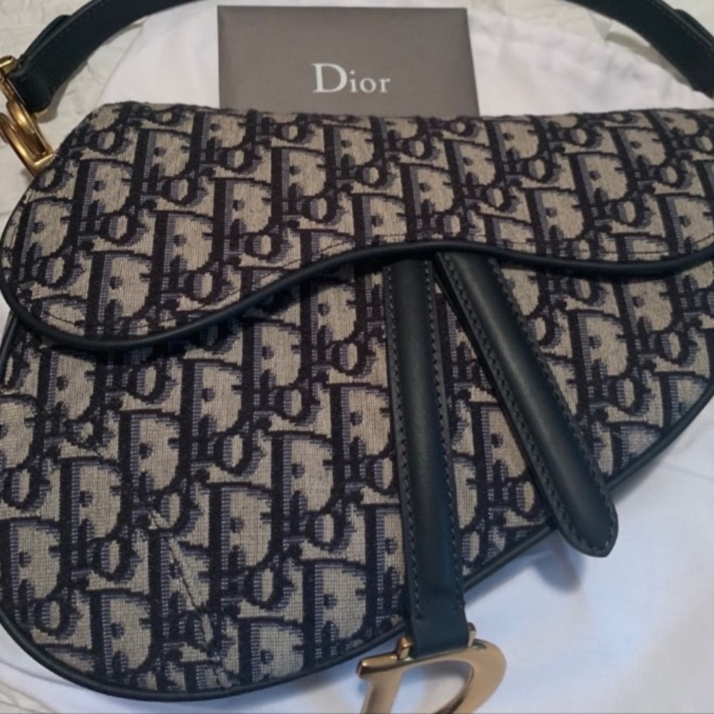 Blue Dior saddle